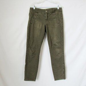 ANTHROPOLOGIE X PILCRO AND THE LETTERPRESS Green Slim Fitted Cargo Style Pants 8